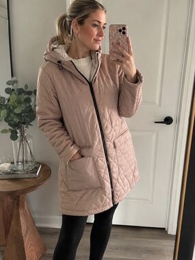 Free Country Sherpa-Lined Quilted Hooded Jacket – XL